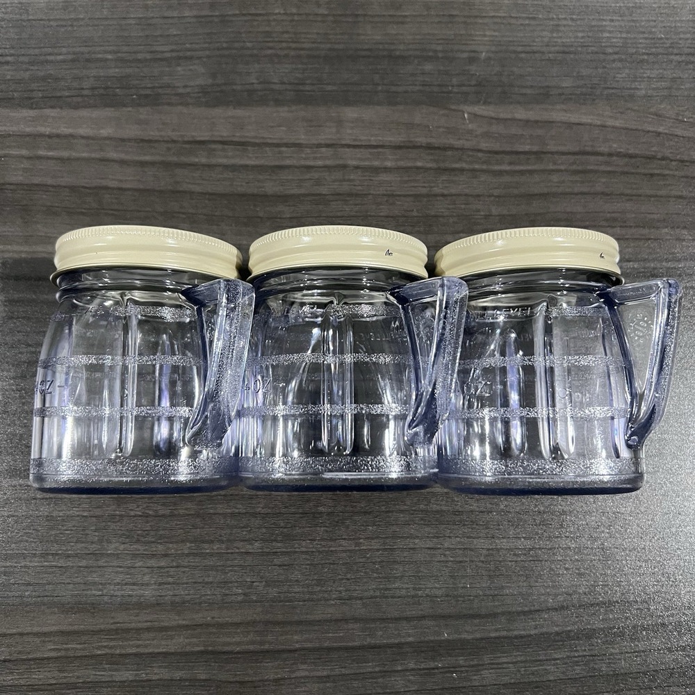 Osterizer Mini Blender‎ 1/2 Pint (250ml) Containers Set of 3 Vintage